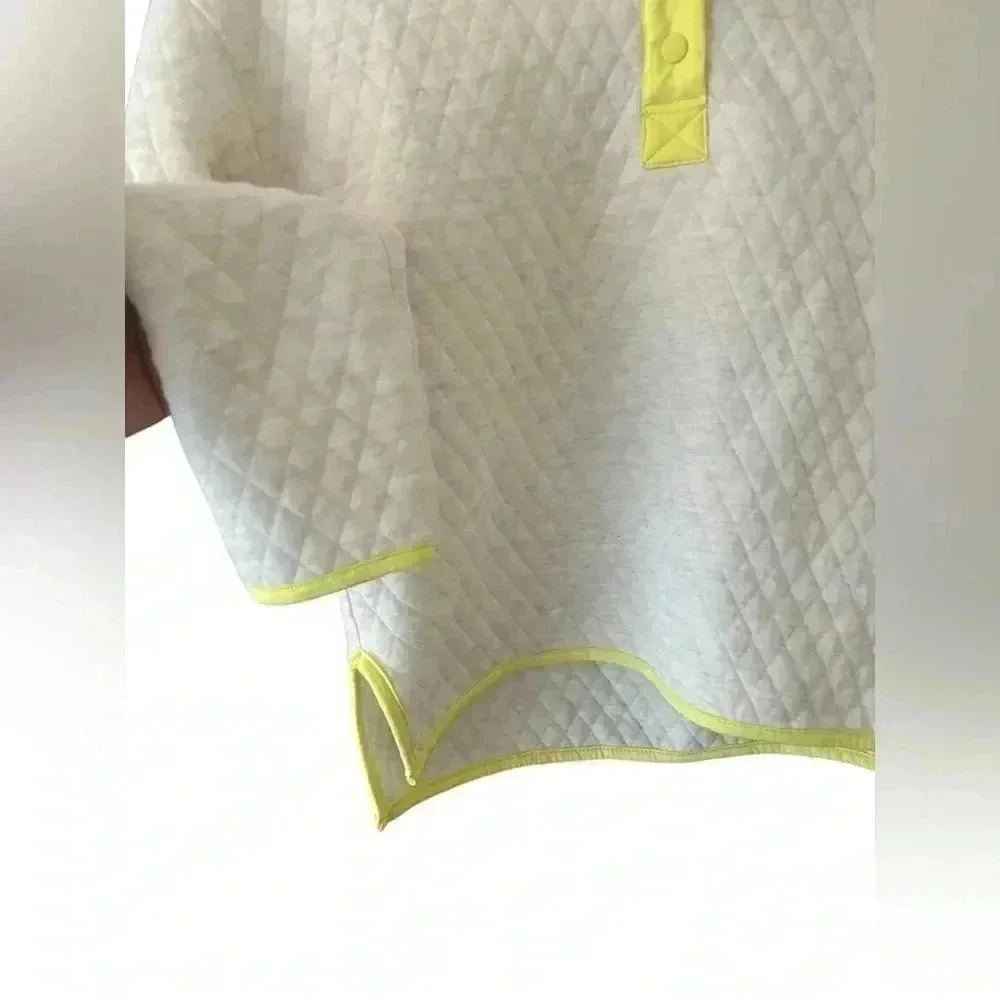 Marine Layer Reversible Lady Corbet Cream Neon Yellow Size XS Snap Neck - Picture 8 of 11